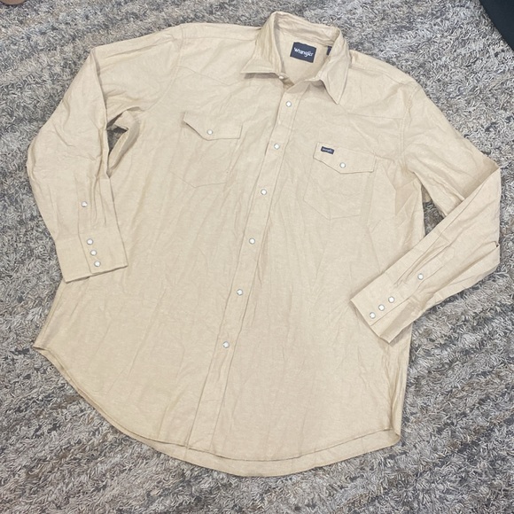 Wrangler snap button down long sleeve men’s shirt size 2XLT great condition - Picture 8 of 8